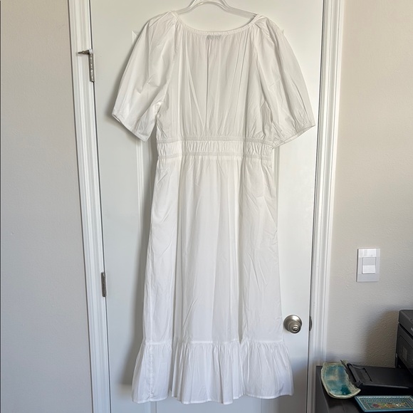 NWT Vineyard Vines White Maxi Poplin VNECK Midi Dress XXL - Picture 3 of 7